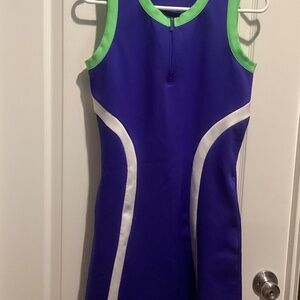 Women’s PGA Tour Golf Dress Blue with White and Green Trim - Size Small